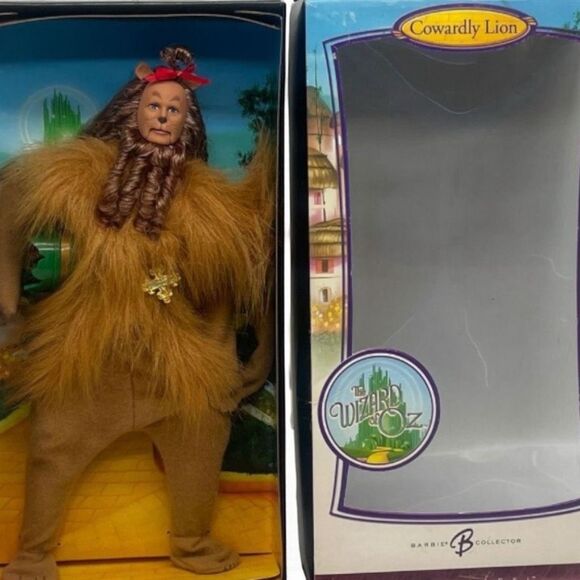 Wizard Of Oz Cowardly Lion Doll Pink Label Barbie Collector Doll 2006 - Picture 3 of 5